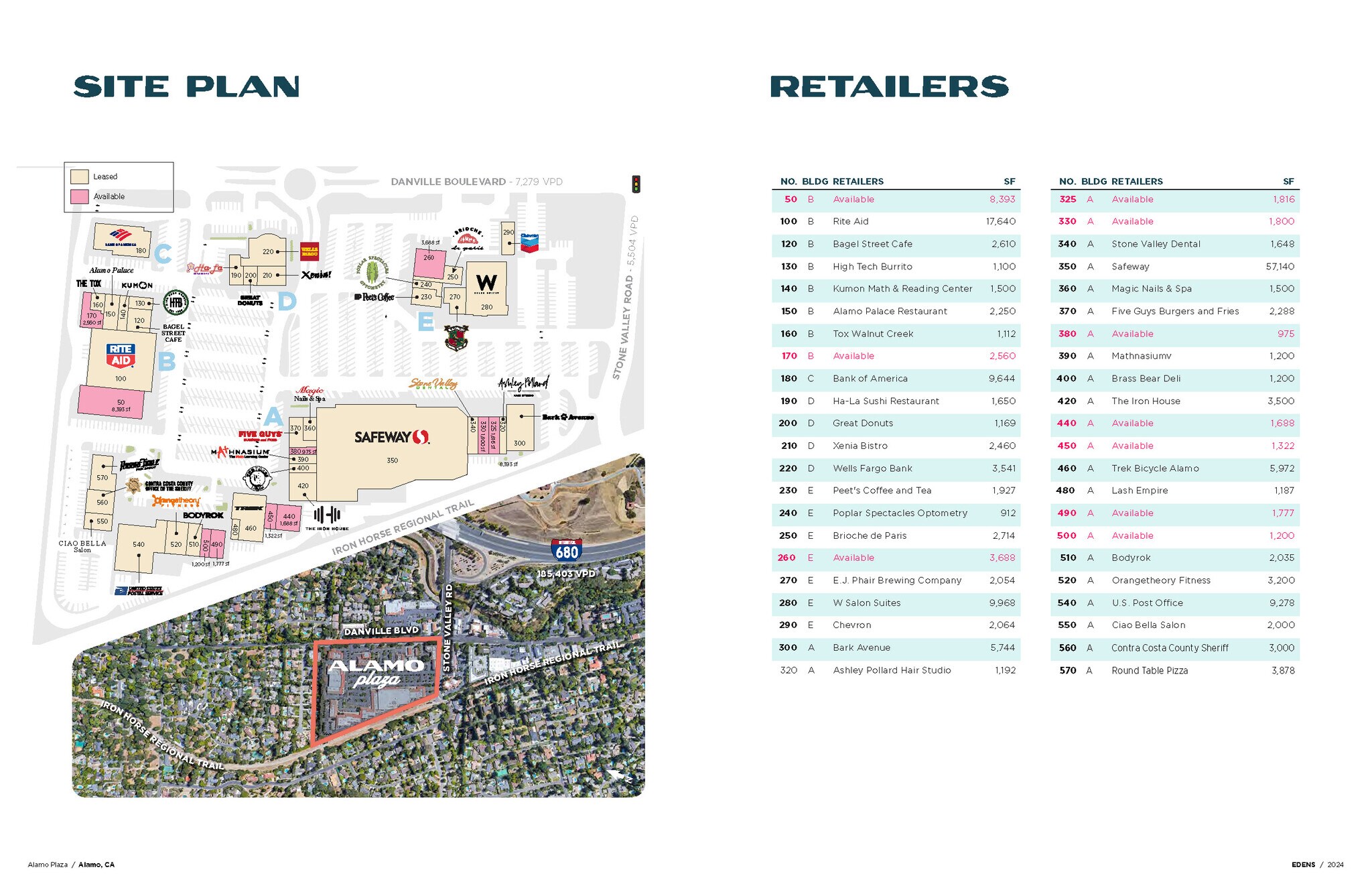 180-230 Alamo Plz, Alamo, CA for lease Site Plan- Image 1 of 1