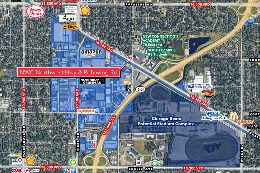 756 E Northwest Hwy, Palatine, IL for sale - Aerial - Image 2 of 2