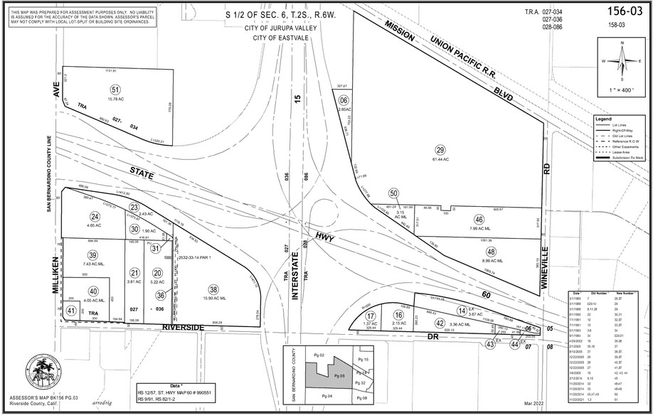 NWQ Riverside Dr & Wineville Ave, Jurupa Valley, CA for sale - Plat Map - Image 2 of 2