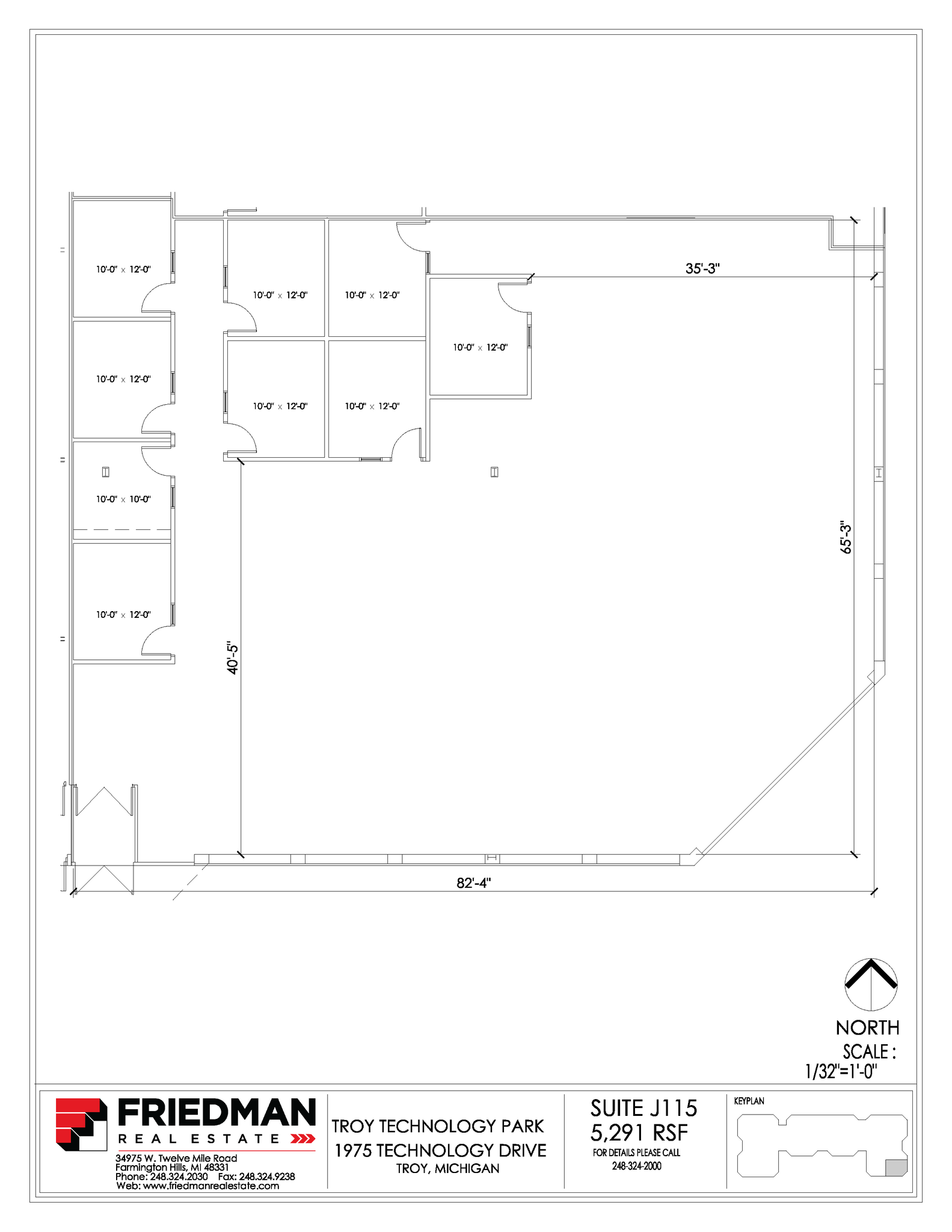 1919-1975 Technology Dr, Troy, MI for lease Floor Plan- Image 1 of 1