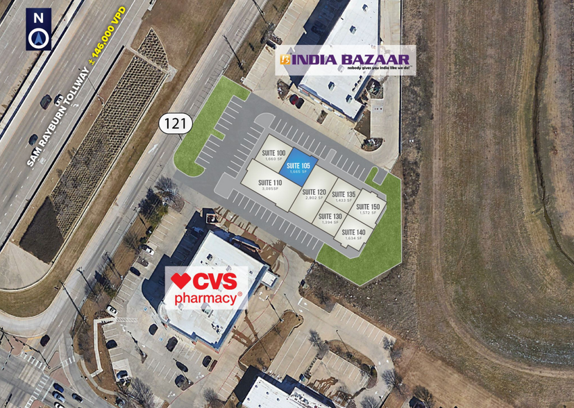 4116 TX-121, Carrollton, TX for lease - Aerial - Image 1 of 4