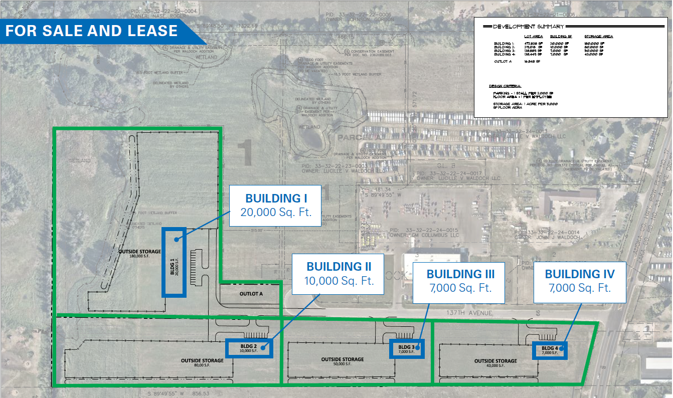 XXX 137th Avenue NE, Columbus, MN for lease Site Plan- Image 1 of 2