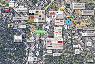 1500 E 4th, Charlotte, NC - AERIAL  map view