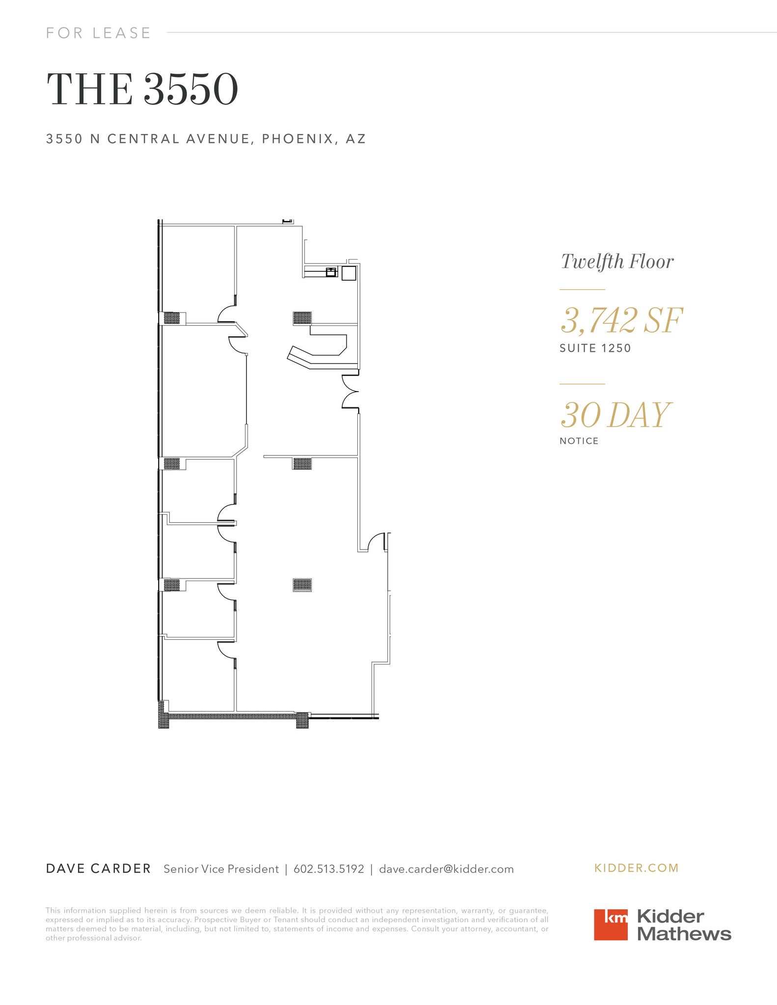 3550 N Central Ave, Phoenix, AZ for lease Floor Plan- Image 1 of 1