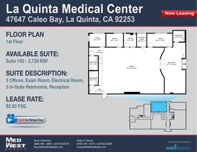 47647 Caleo Bay Dr, La Quinta, CA for lease Floor Plan- Image 1 of 1