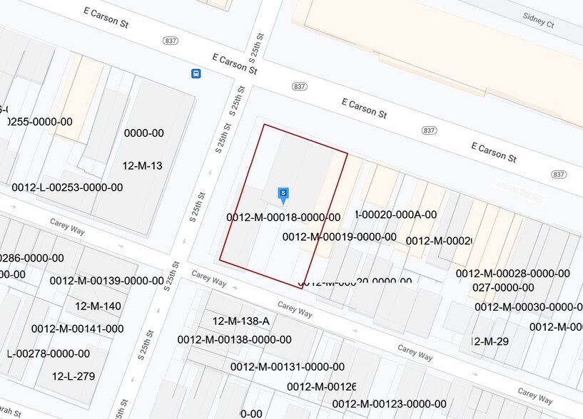 2502-2504 E Carson St, Pittsburgh, PA for sale - Plat Map - Image 1 of 1