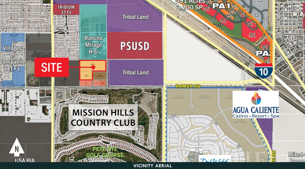 Ramon & Rattler Rd, Rancho Mirage, CA for sale - Aerial - Image 2 of 5