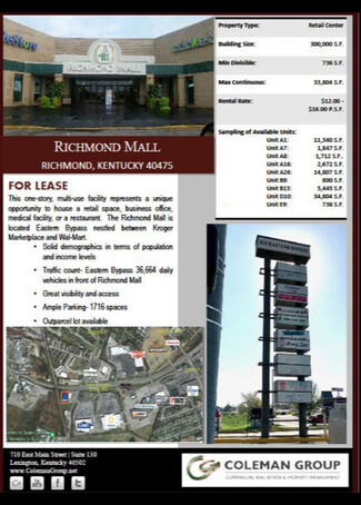 More details for 820-830 Eastern Byp, Richmond, KY - Office/Retail, Retail for Lease