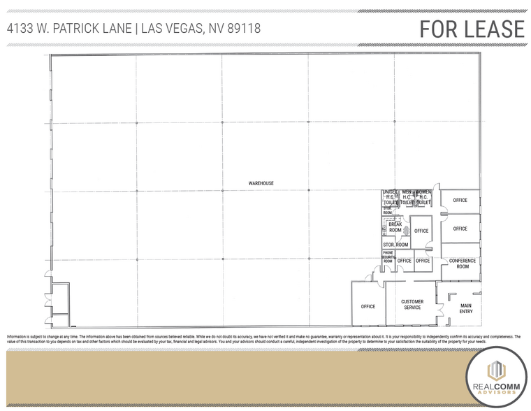 4133 W Patrick Ln, Las Vegas, NV for lease - Floor Plan - Image 3 of 7