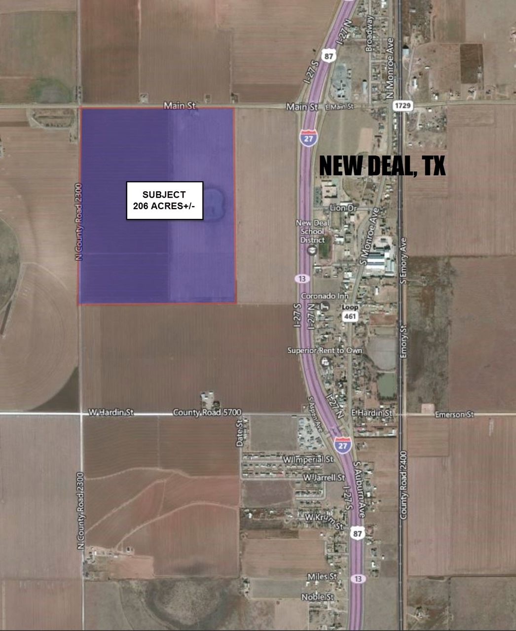 FM 1729 & I-27 FM 1729, New Deal, TX for sale Primary Photo- Image 1 of 1