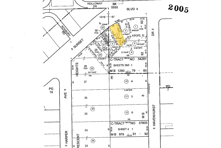 8218 W Sunset Blvd, West Hollywood, CA for lease - Plat Map - Image 2 of 3