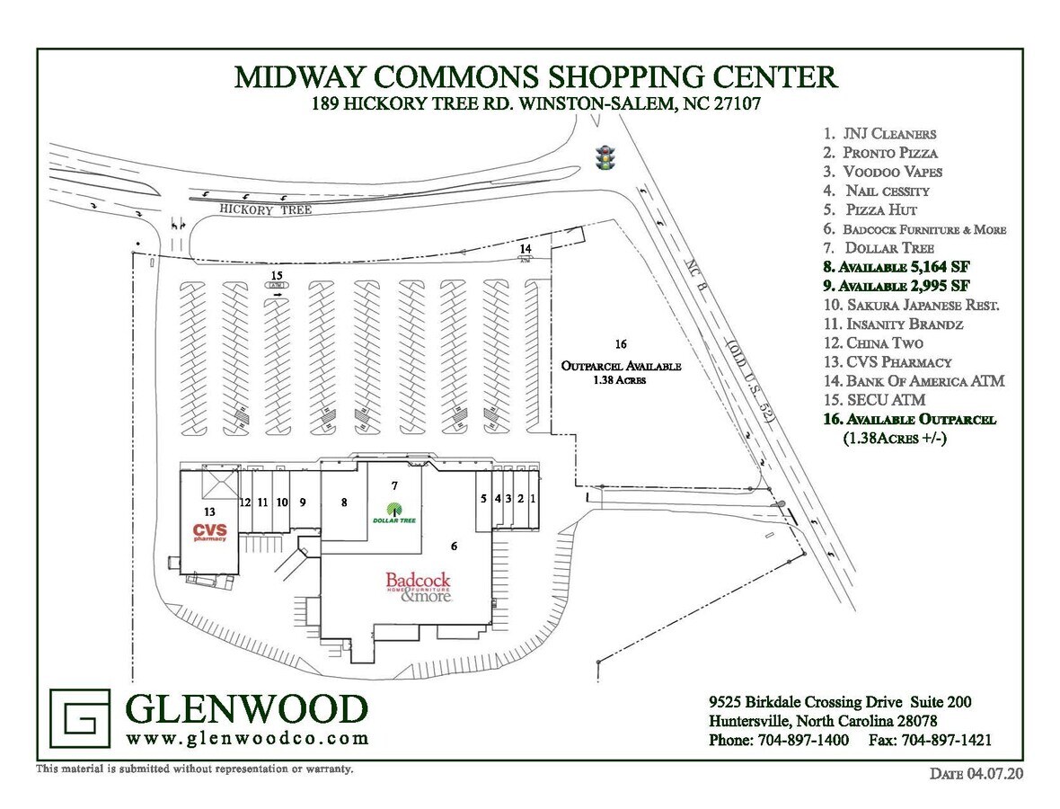 189 Hickory Tree Rd, WinstonSalem, NC 27107 (OutparcelMidway Commons
