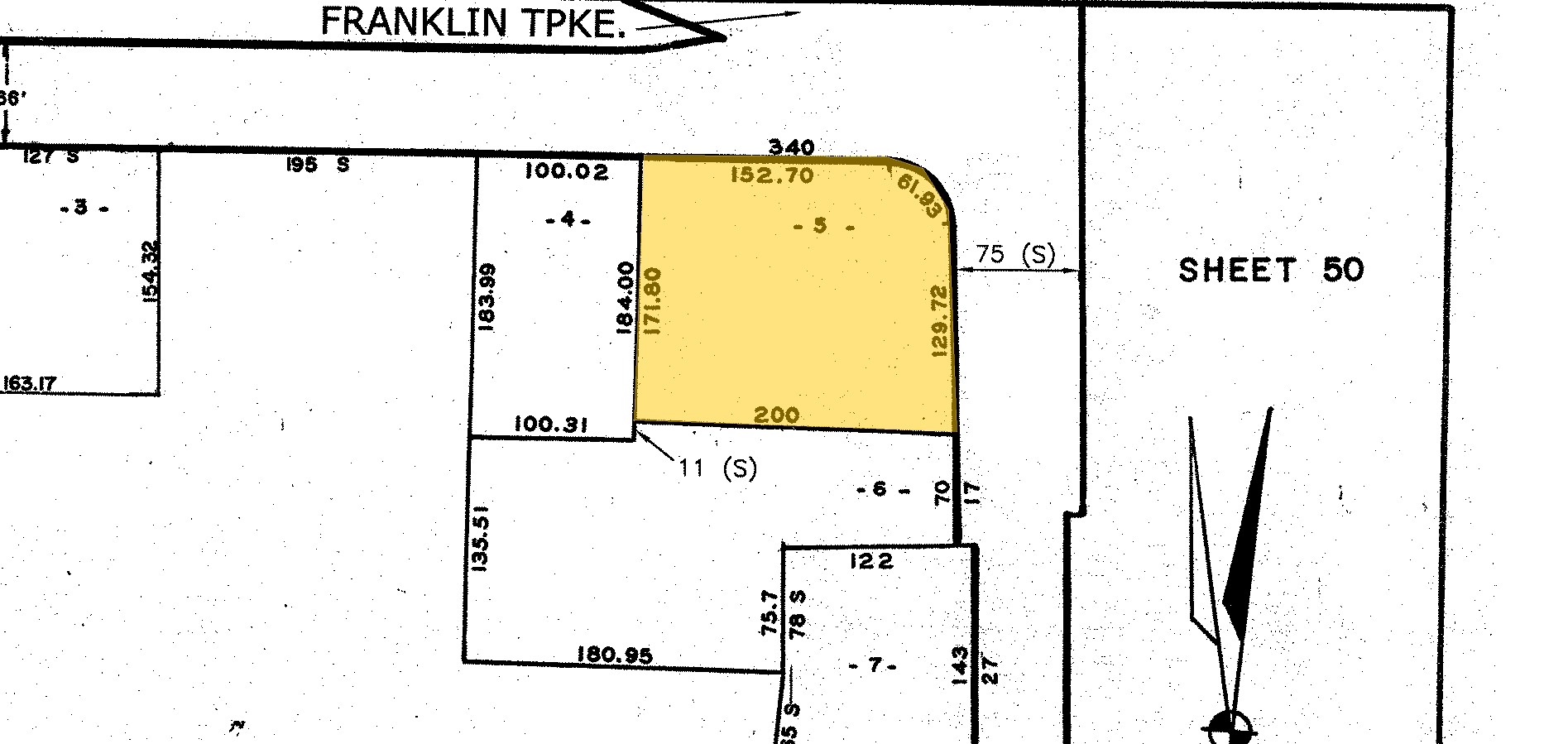 5 S Franklin Tpke, Ramsey, NJ for sale Plat Map- Image 1 of 1