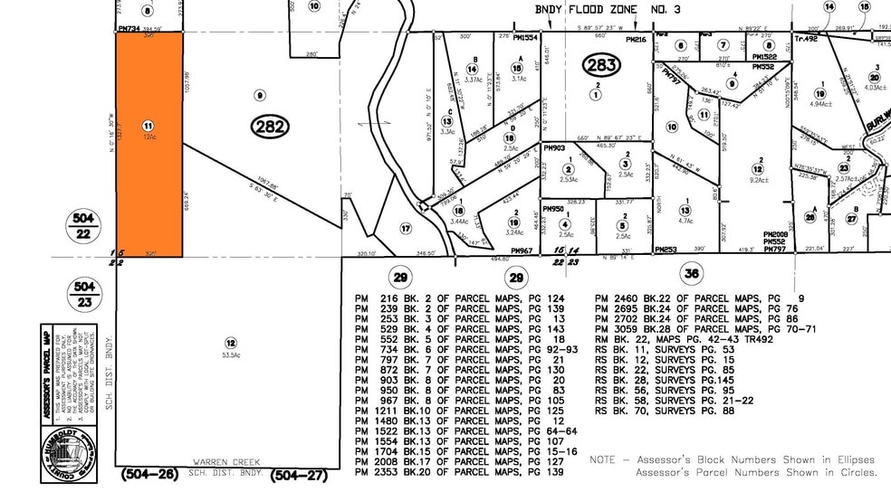 Aldergrove Rd, Arcata, CA for sale - Plat Map - Image 1 of 1