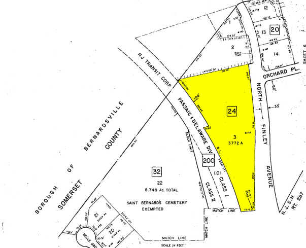 150 N Finley Ave, Basking Ridge, NJ for lease - Plat Map - Image 2 of 20