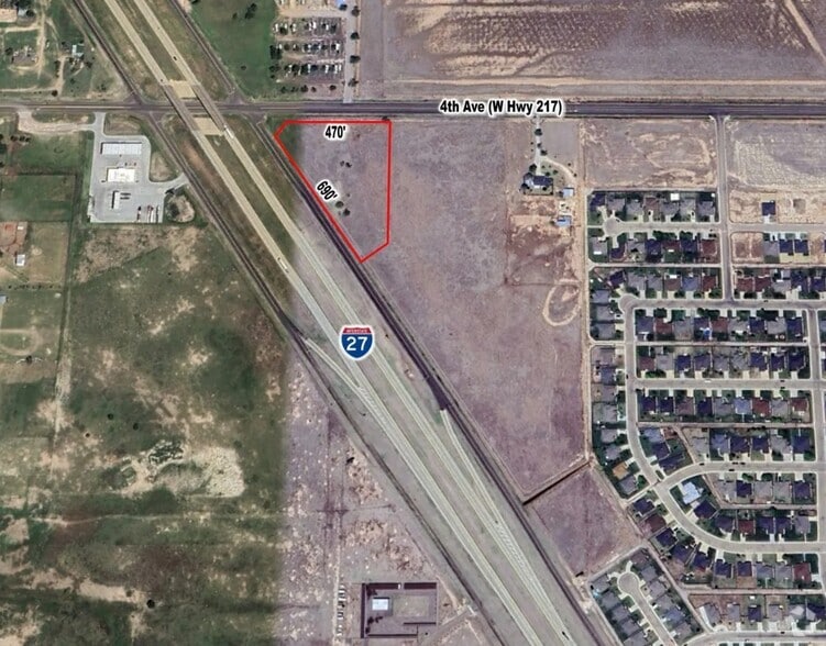 SE Corner I-27 & 4th Ave (W State Hwy 217), Canyon, TX for sale - Aerial - Image 1 of 2