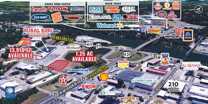 278-320 N 3rd St, Gadsden, AL - AERIAL  map view - Image1