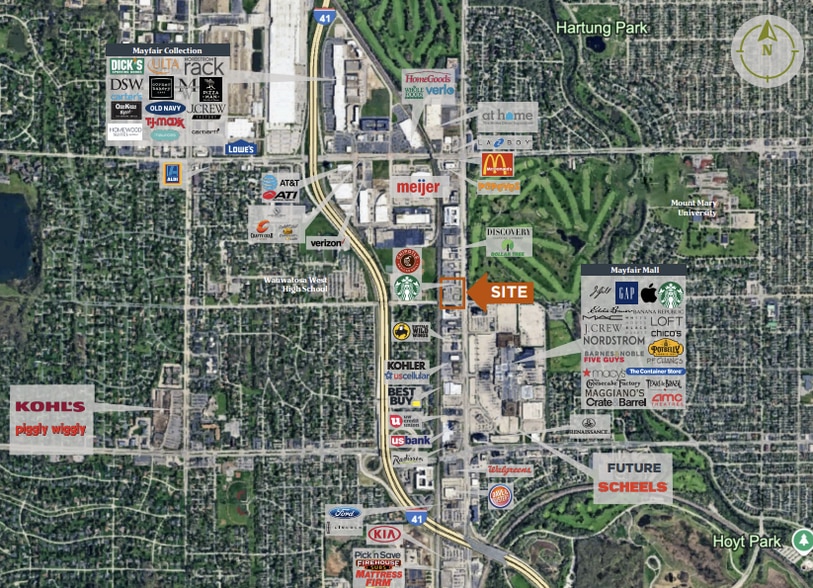 2717 N Mayfair Rd, Wauwatosa, WI for lease - Aerial - Image 3 of 3