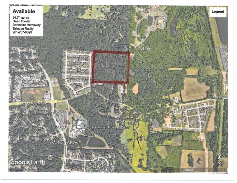 0 Walnut Grove, Cordova, TN for sale - Aerial - Image 1 of 2