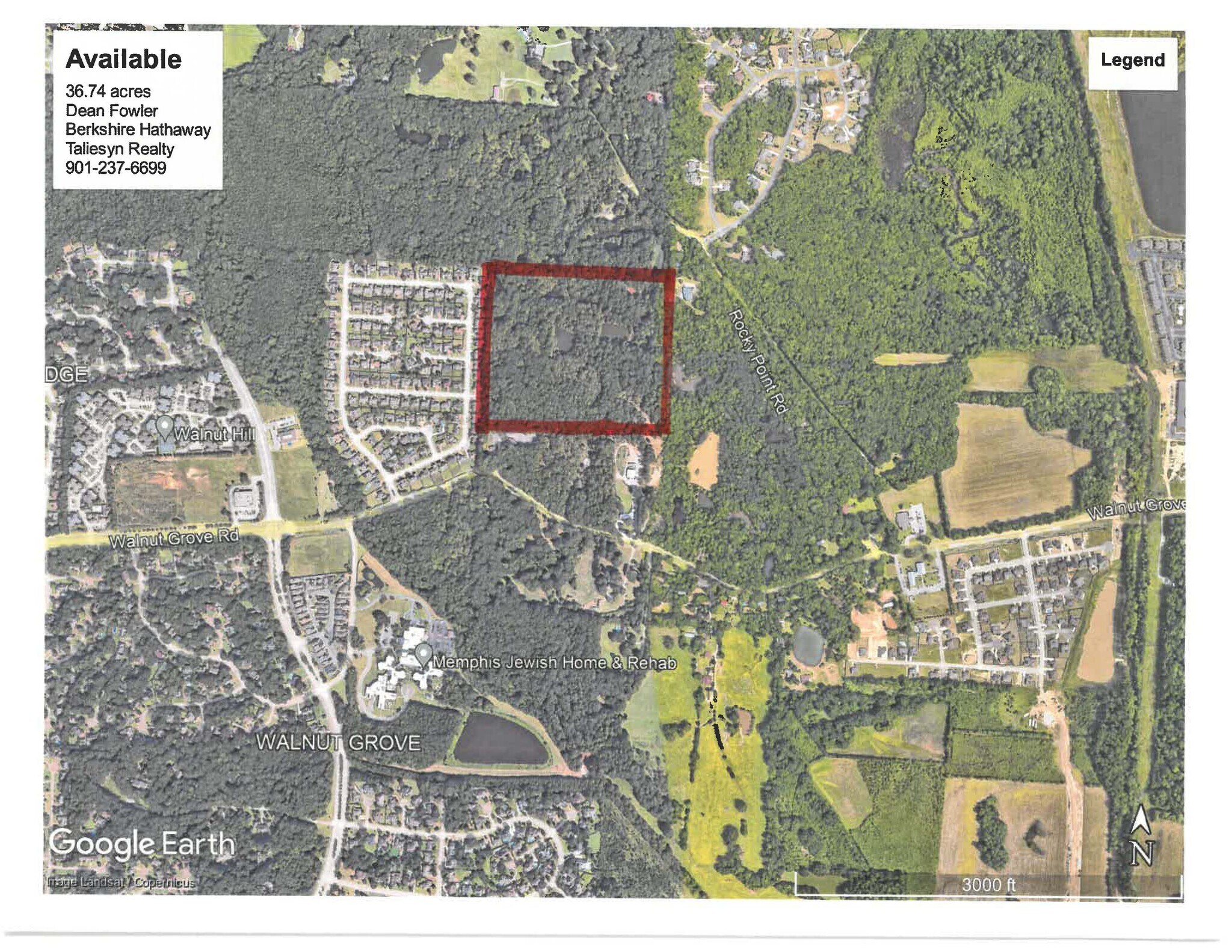 0 Walnut Grove, Cordova, TN for sale Aerial- Image 1 of 3