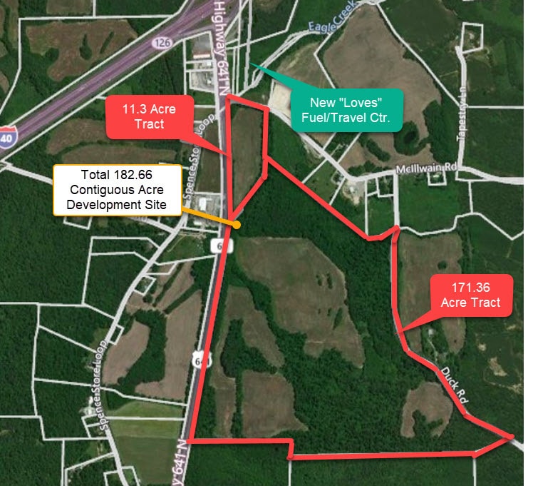 USHwy 641 N., Sugar Tree, TN 38380 182.66 Acres Land, Interstate 40