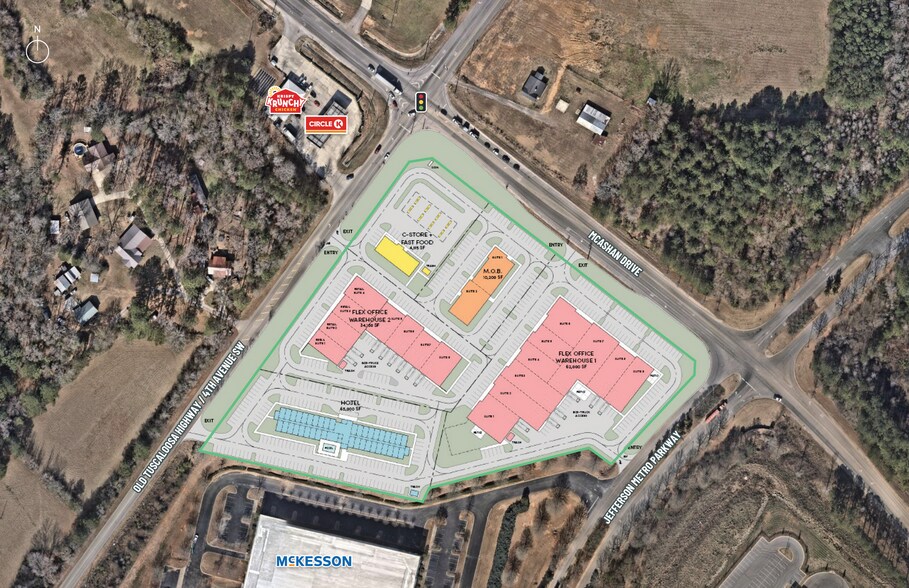 6701 Jefferson Metro Parkway, Mc Calla, AL for lease - Aerial - Image 2 of 2