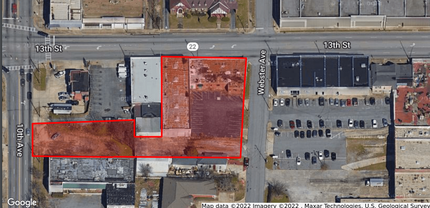 1014 13th St, Columbus, GA - aerial  map view