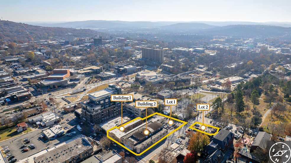Uark Theatre Mixed-Use Development portfolio of 4 properties for sale on LoopNet.com - Aerial - Image 3 of 6