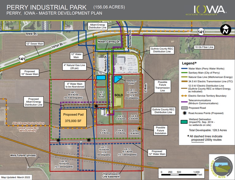 L avenue Ave, Perry, IA for sale - Site Plan - Image 2 of 3