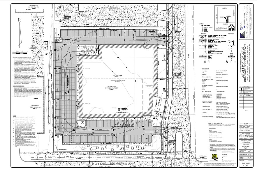 51015 Quadrate Drive Dr, Macomb, MI for lease - Plat Map - Image 2 of 5