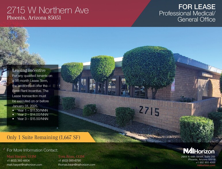 2715 W Northern Ave, Phoenix, AZ for lease - Building Photo - Image 1 of 8