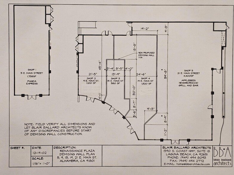 15 E Main St, Alhambra, CA for lease - Floor Plan - Image 2 of 14
