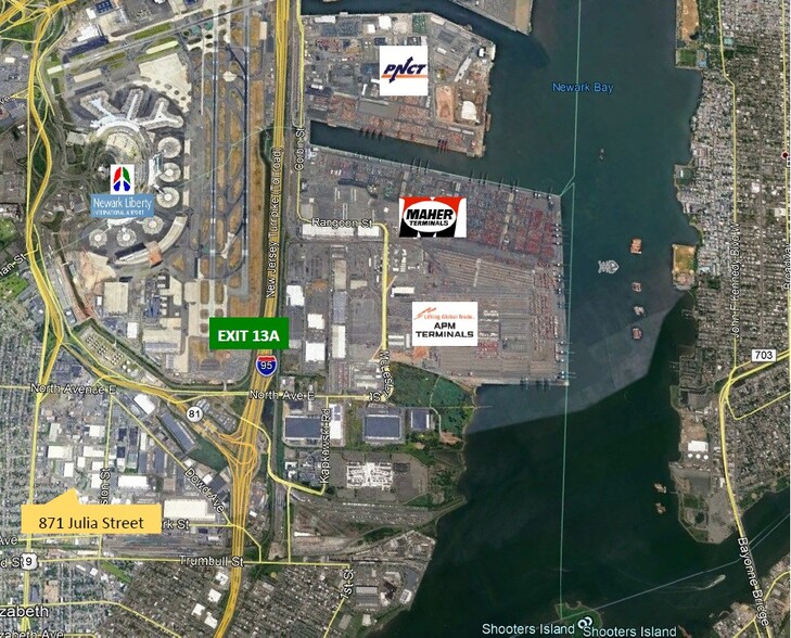 869-871 Julia St, Elizabeth, NJ for lease - Aerial - Image 3 of 3