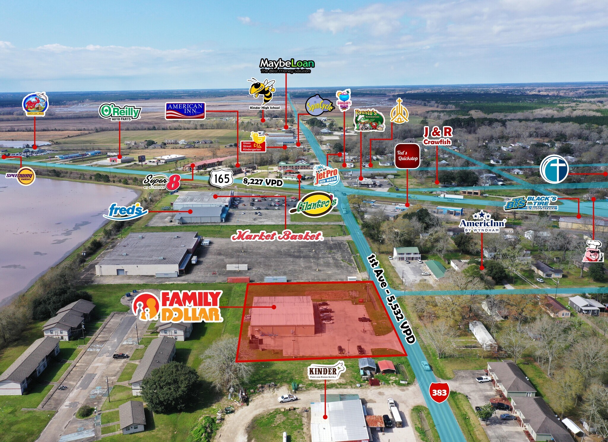 975 1st Ave, Kinder, LA 70648 Retail for Sale