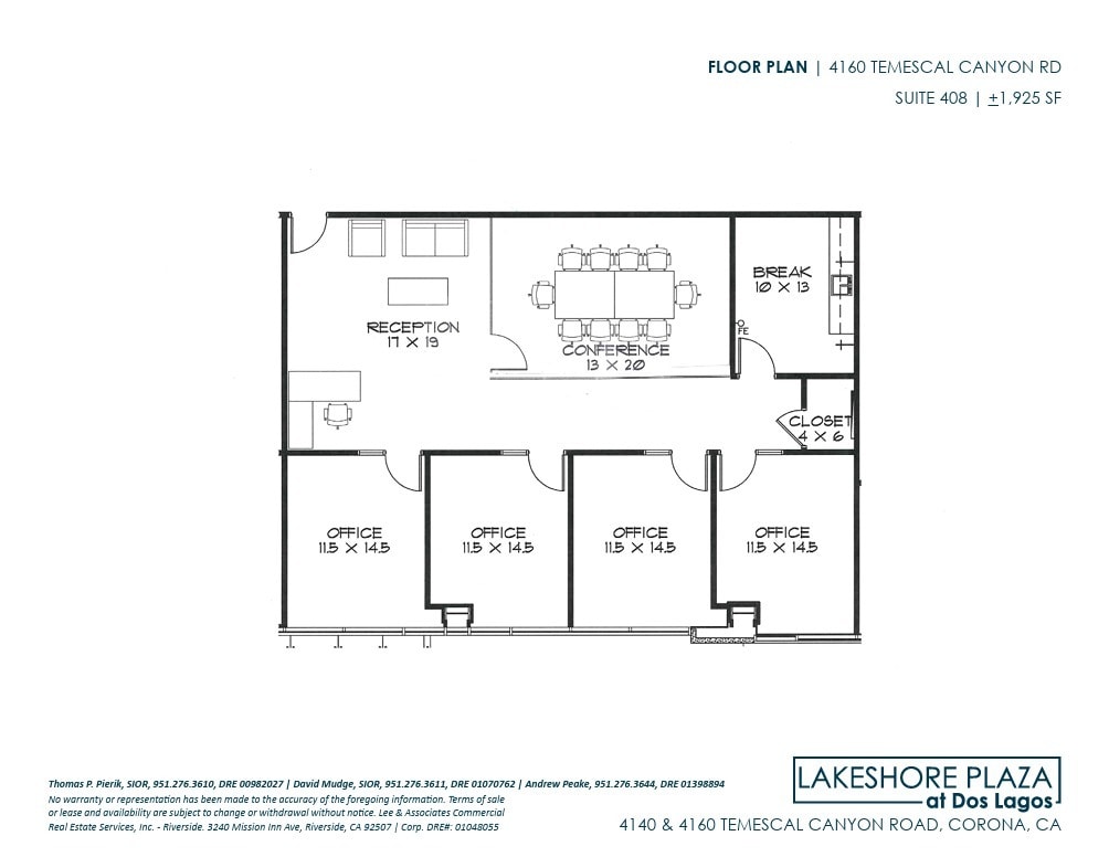 4160 Temescal Canyon Rd, Corona, CA for lease Floor Plan- Image 1 of 1