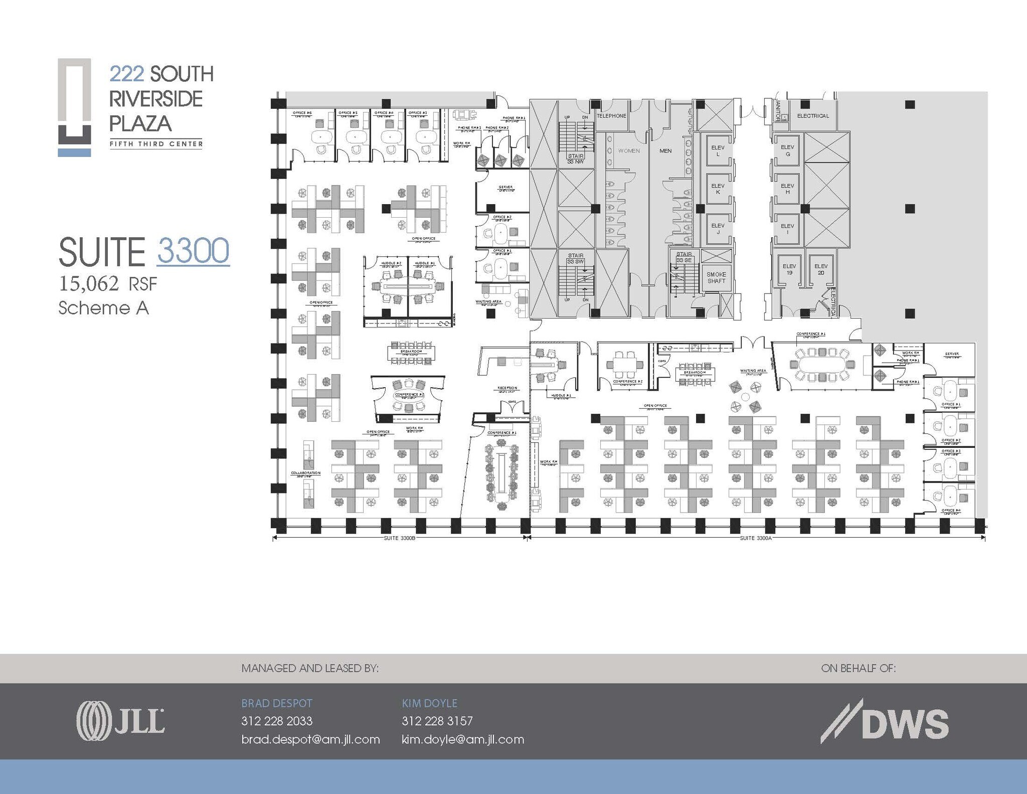 222 S Riverside Plz, Chicago, IL for lease Floor Plan- Image 1 of 2