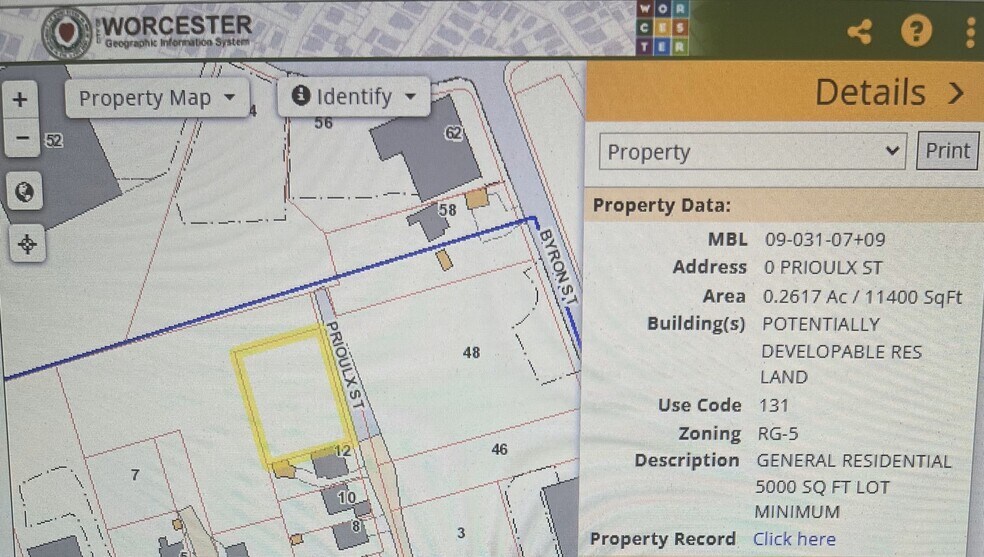 14 Prioulx st, Worcester, MA 01605 Land for Sale