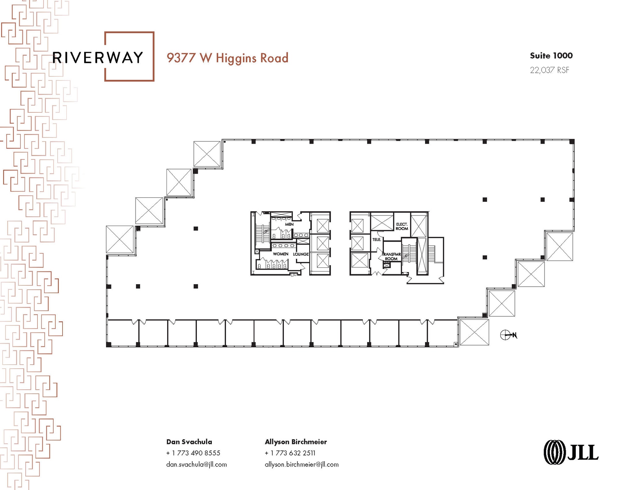 9377 W Higgins Rd, Rosemont, IL for lease Floor Plan- Image 1 of 1