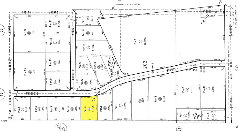 491 Wildrose Ave, Colton, CA for lease - Plat Map - Image 2 of 6