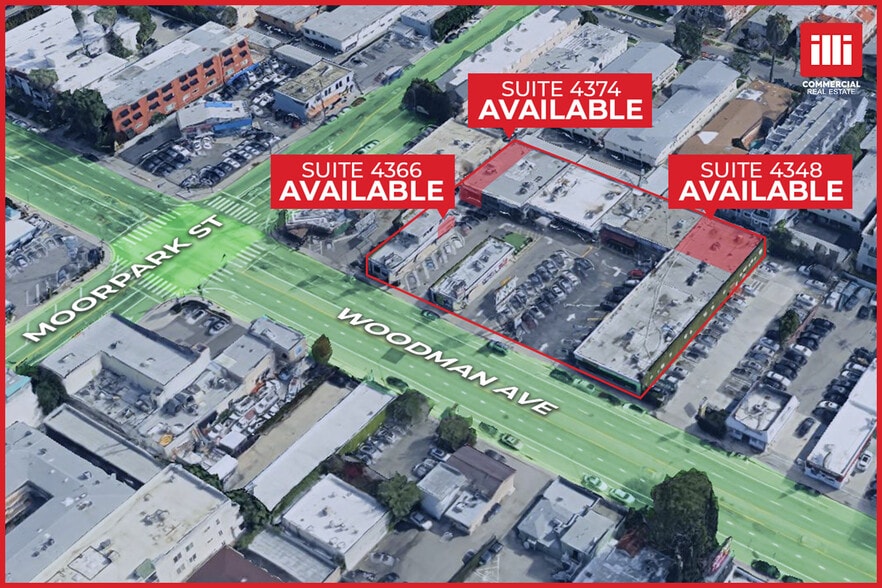 4344-4374 Woodman Ave, Sherman Oaks, CA for lease - Aerial - Image 1 of 7