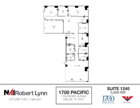 1700 Pacific Ave, Dallas, TX for lease Floor Plan- Image 1 of 2