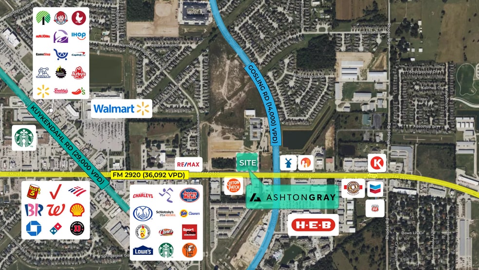 FM 2920 Rd, Spring, TX for lease - Aerial - Image 1 of 5