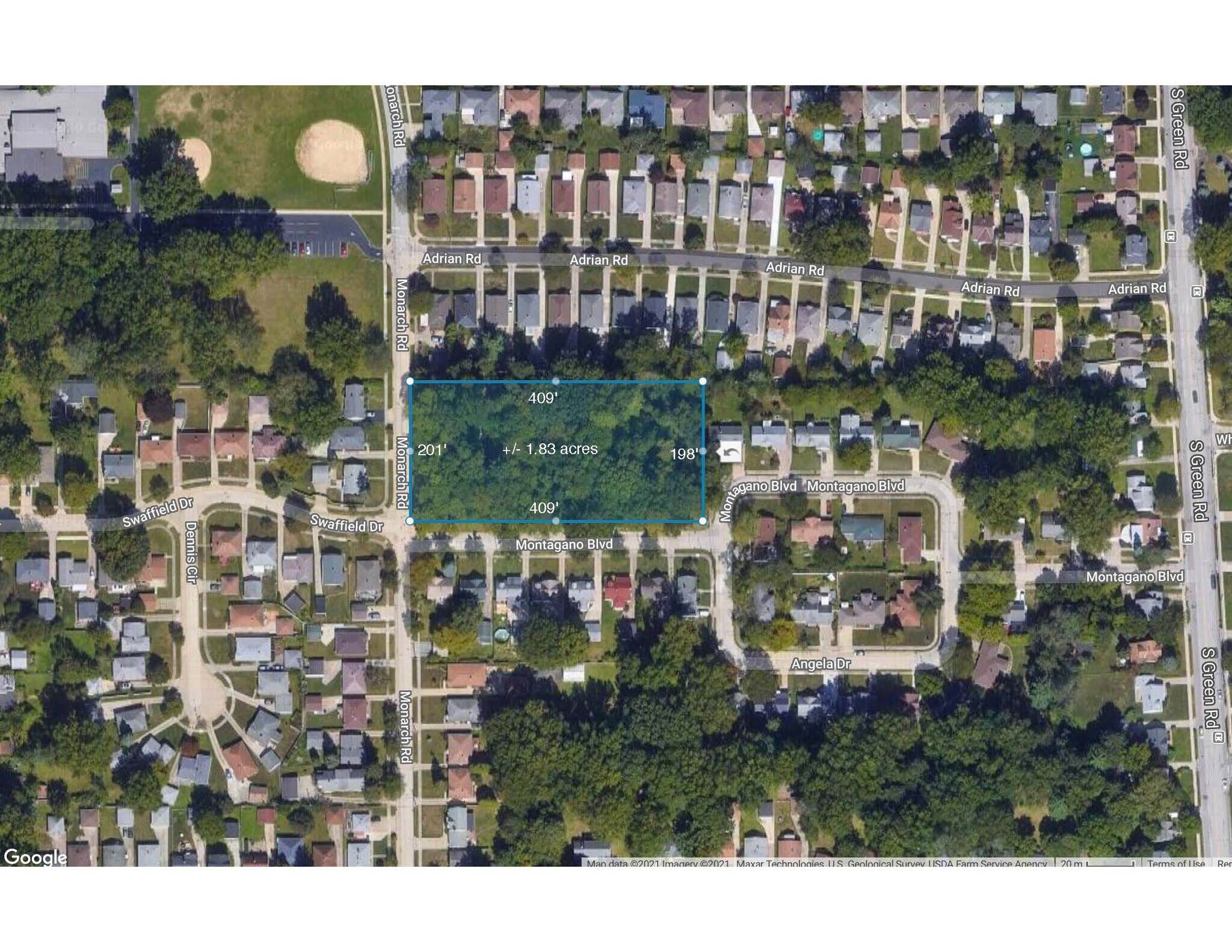 V.L. Monarch Rd V L, South Euclid, OH for sale Aerial- Image 1 of 1