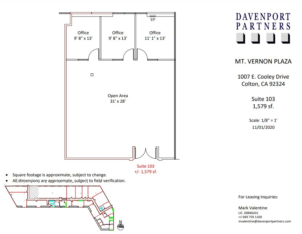 1001-1007 E Cooley Dr, Colton, CA for lease Floor Plan- Image 1 of 1