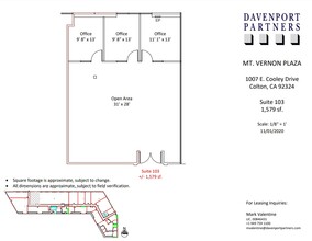 1001-1007 E Cooley Dr, Colton, CA for lease Floor Plan- Image 1 of 1