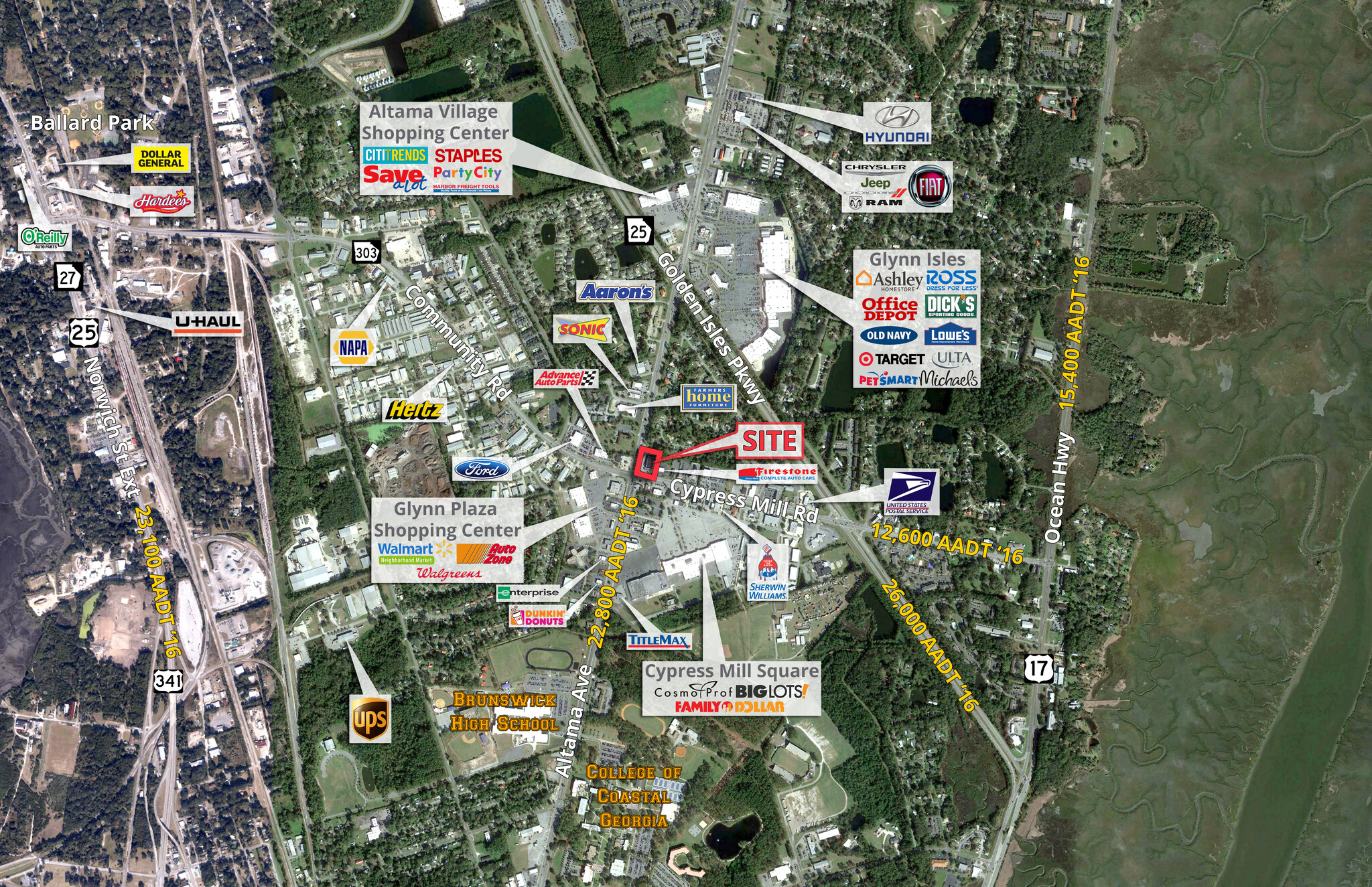 3487 Cypress Mill Rd, Brunswick, Ga 31520 - Former Rite Aid 