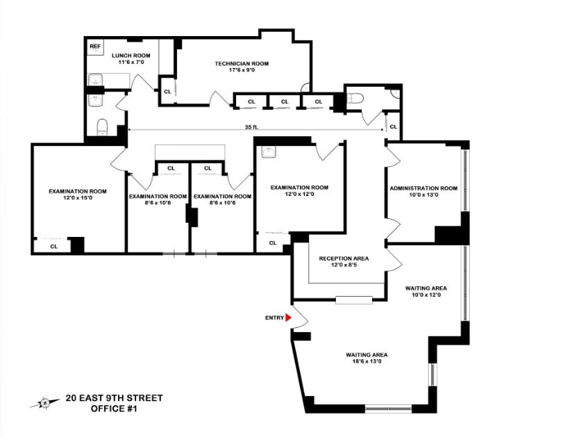 20 E 9th St, New York, NY 10003 - Unit 1 - - Floor Plan - Image 1 of 1