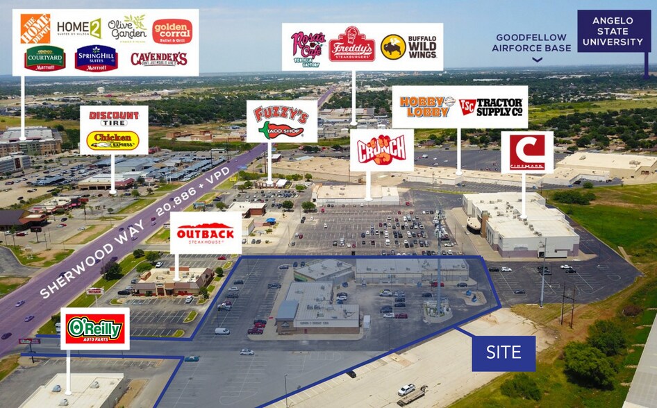 4509 Sherwood Way, San Angelo, TX for sale - Aerial - Image 3 of 5