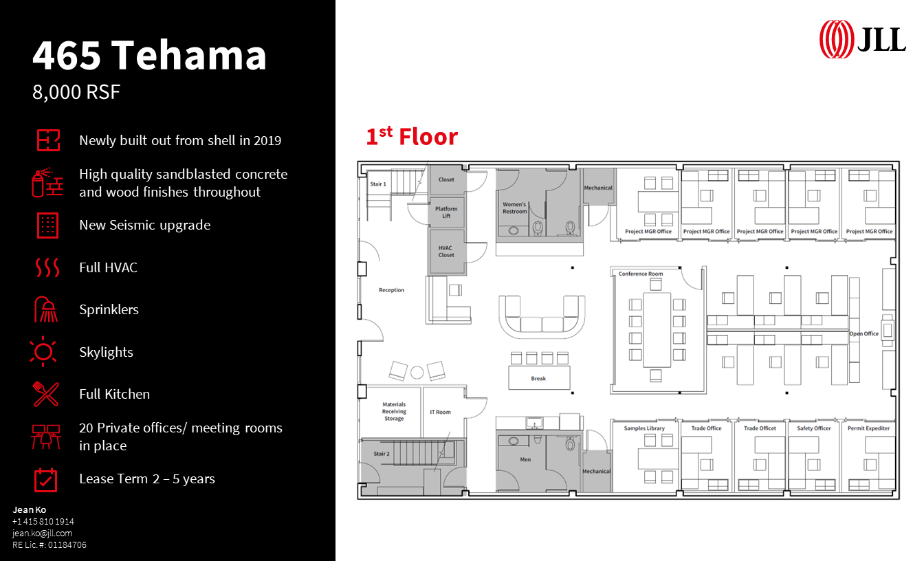 465 Tehama St, San Francisco, CA for lease Floor Plan- Image 1 of 1