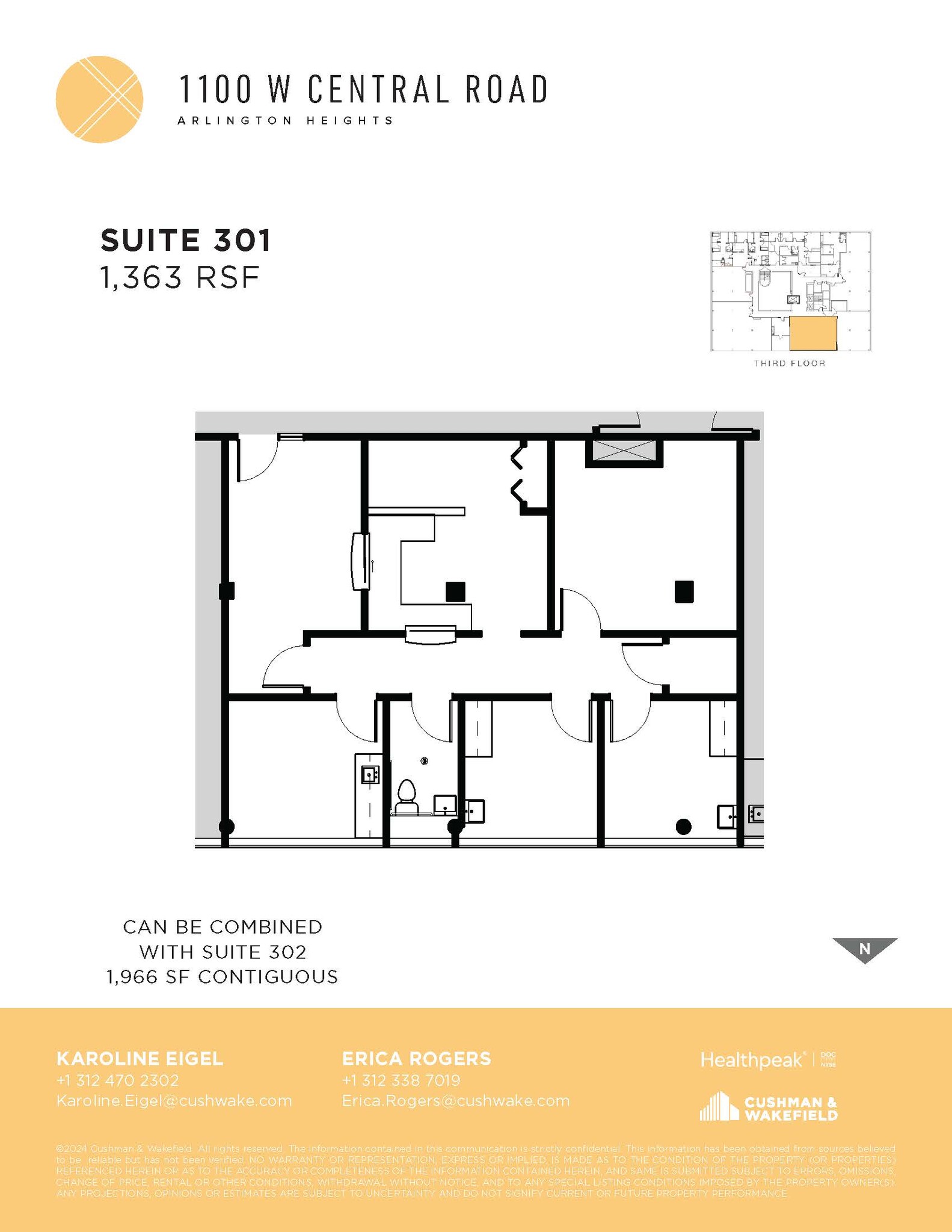 1100 W Central Rd, Arlington Heights, IL for lease Floor Plan- Image 1 of 1